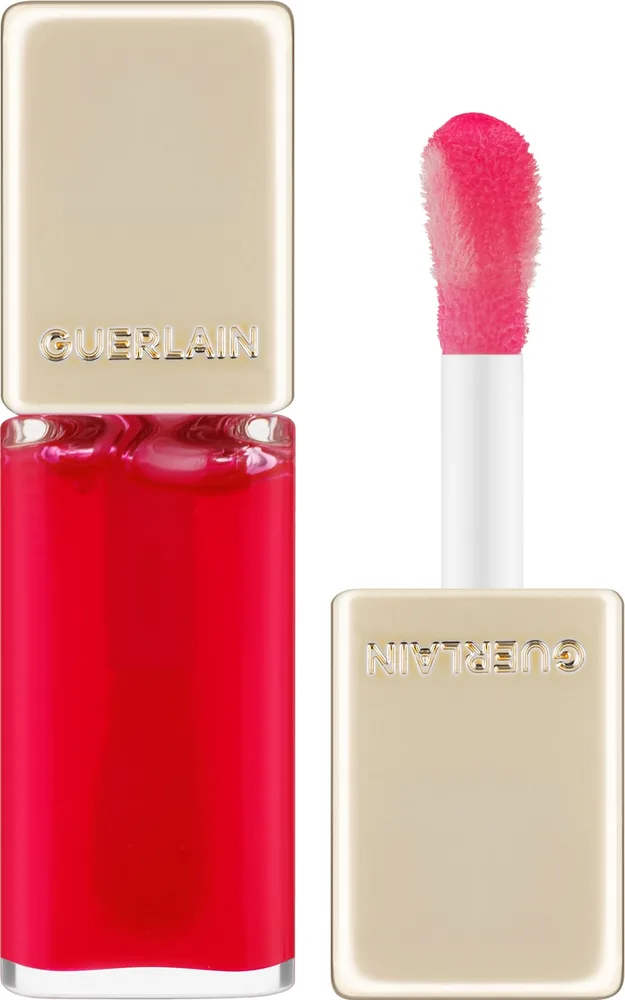 Оттеночное масло для губ Guerlain KissKiss Bee Glow с мёдом, оттенок 458 - Pop Rose Glow