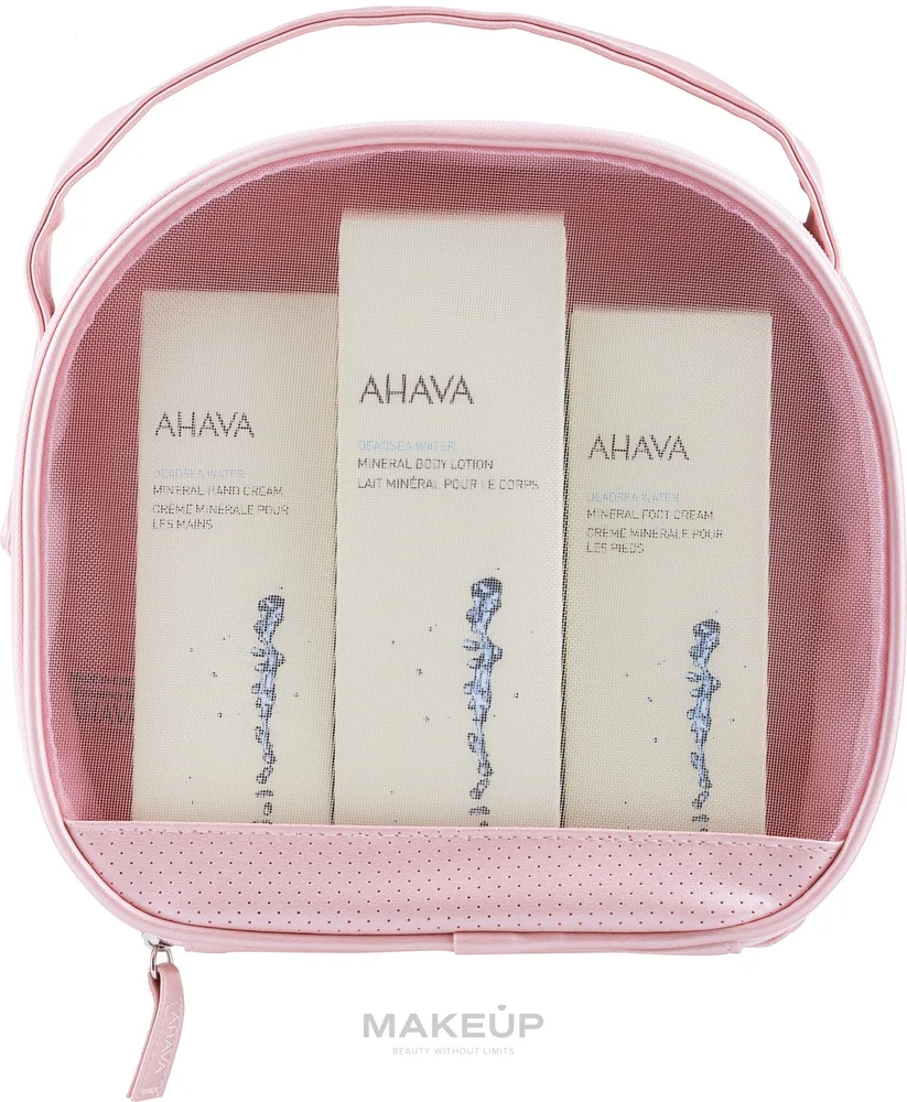 Набор для тела Ahava Body Water лосьон крем для стоп и крем для рук с минеральной водой Мёртвого моря 250+100+100 мл