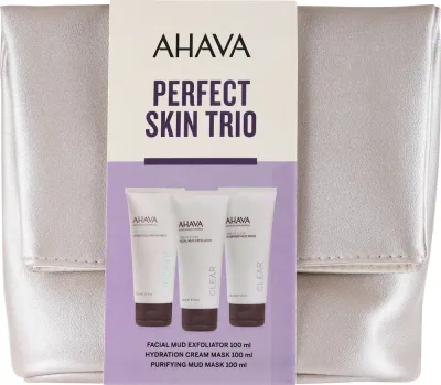 Набор масок для лица Ahava Mask Trio кремовая грязевая маска и пилинг с минеральной водой 3x100 мл