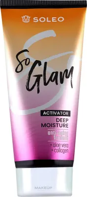 Крем для солярия Soleo Glamour So Glam коллаген монои де Таити масло конопли 150 мл