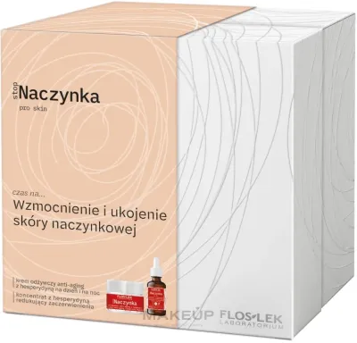 Набор для лица Floslek Stop Capillary концентрат с гесперидином и крем для кожи склонной к покраснениям 30+50 мл
