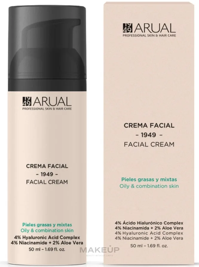Крем для лица Arual Anti-Aging для жирной кожи с ниацинамидом 50 мл