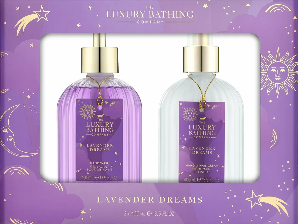 Набор для кожей рук Grace Cole Lavender Dreams Heavenly Hands мыло для рук и крем для рук и ногтей 2x400 мл