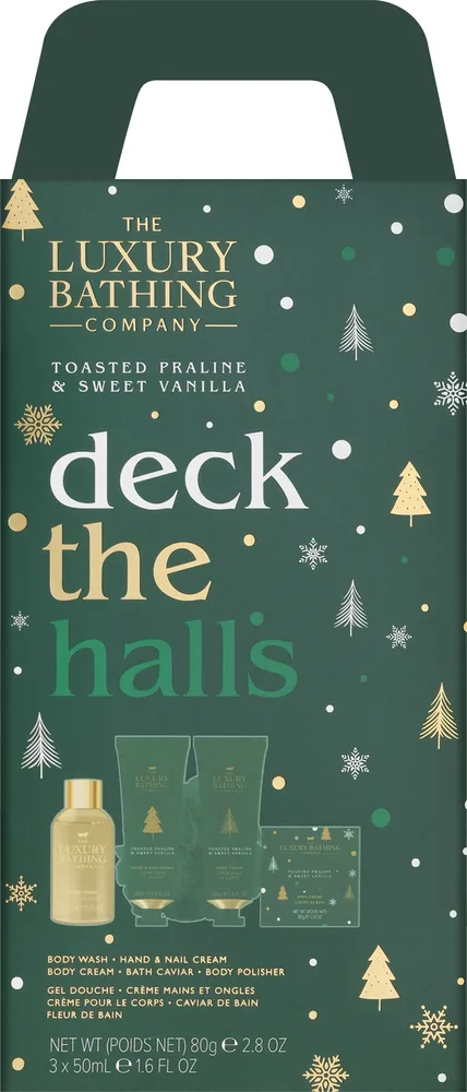 Набор для кожей тела и рук Grace Cole Deck The Halls крем для тела крем для рук масляная икра и гель для душа 50+50+50 мл+80 г