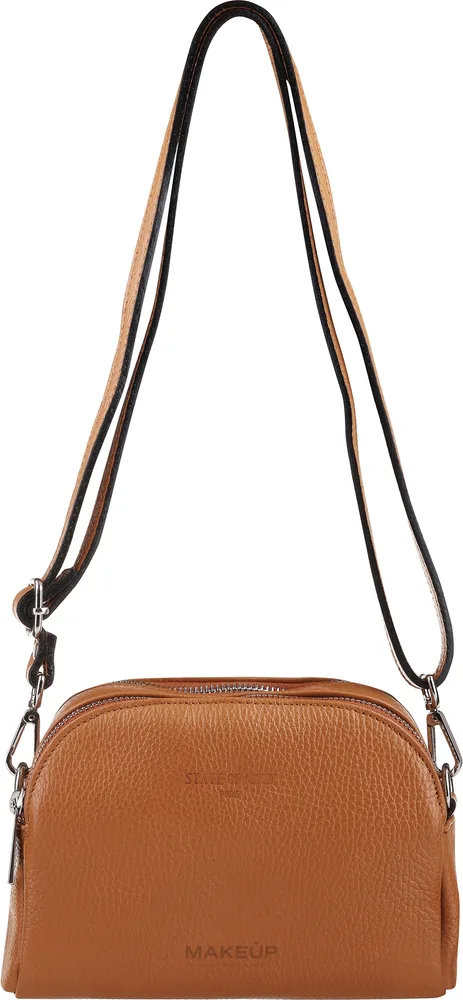Косметичка State Of Mind Leather Pouch With Handle натуральная кожа бежевая 21х15 см