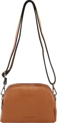 Косметичка State Of Mind Leather Pouch With Handle натуральная кожа бежевая 21х15 см