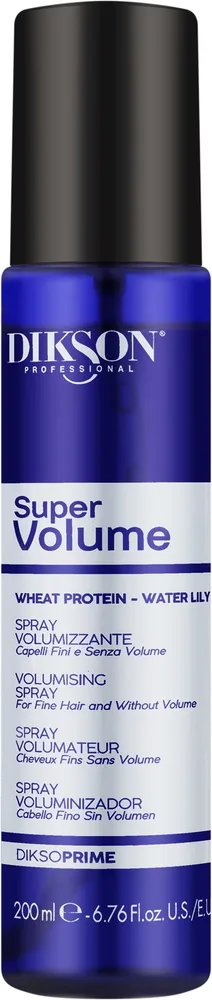 Лак-спрей для объёма тонких волос Dikson Super Volume Spray с гиалуроновой кислотой и алоэ, 200 мл