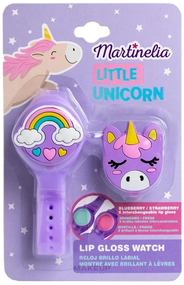 Детский набор Martinelia Little Unicorn два блеска для губ и держатель-часы 2x1.1 г
