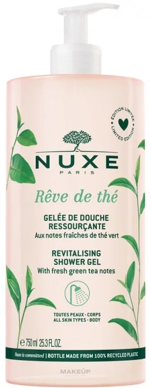 Ревитализирующий гель для душа Nuxe Reve de The с дозатором, 750 мл