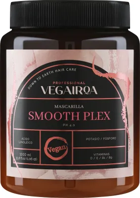 Разглаживающая маска для волос Vegairoa Smooth Plex гладкость и блеск, экстракт камелии, авокадо, пантенол, биотин