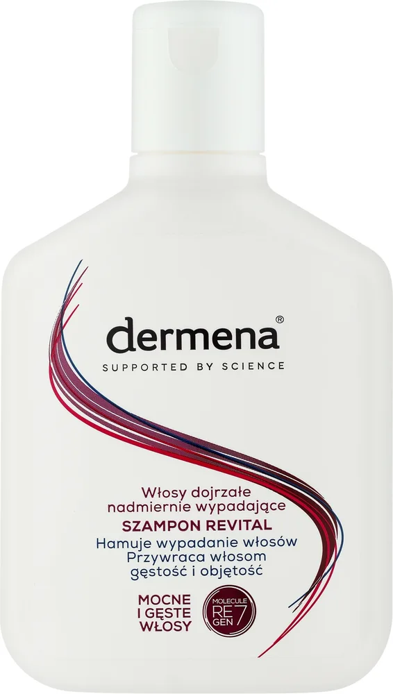 Шампунь Dermena Revital Hair Care против выпадения волос, для зрелых волос, с квиноа, ниацинамидом и витамином E, 200 мл, Польша