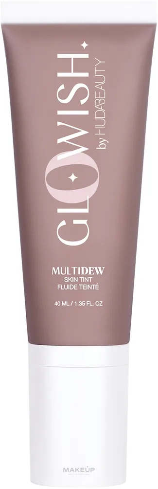Тональный флюид-тинт Huda Beauty GloWish Multidew Skin Tint сияющий увлажняющий, 40 мл