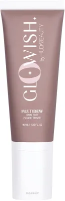 Тональный флюид-тинт Huda Beauty GloWish Multidew Skin Tint сияющий увлажняющий, 40 мл