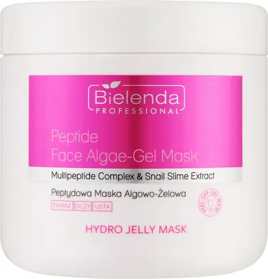 Bielenda Professional Hydro Jelly Mask Peptide — альгинатная маска для лица с пептидами и муцином улитки, 190 г