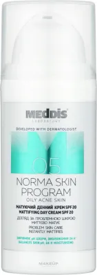 Крем для лица Meddis Norma Skin Program матирующий дневной SPF 20 30 мл