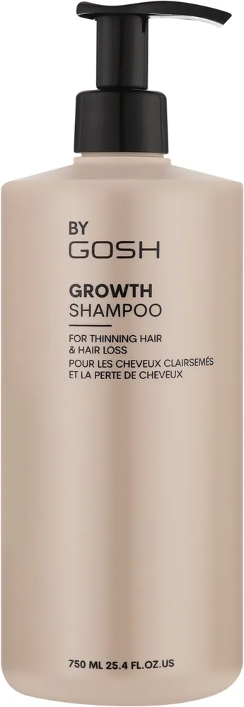 Gosh Copenhagen Gosh Growth Shampoo - Шампунь Gosh Growth для стимуляции роста волос, с апигенином, олеаноловой кислотой и биотиноил-tripeptide-1, 750 мл, Дания