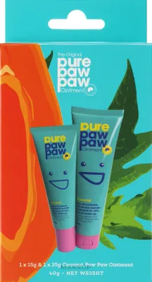 Набор бальзамов для губ Pure Paw Paw Duo Coconut с папайей и пчелиным воском 15+25 г