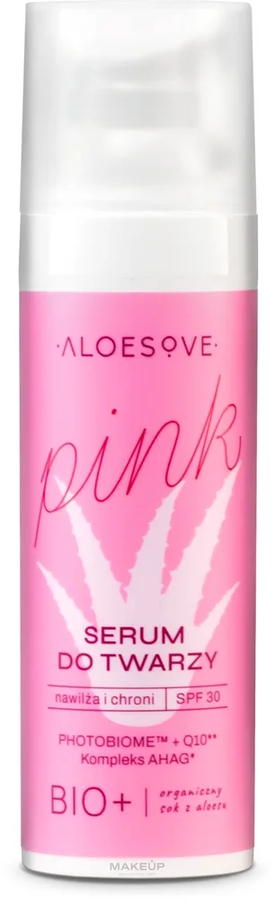 Сыворотка для лица Aloesove Pink с SPF30 витамином C и эктоином защитная увлажняющая 30 мл