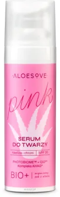 Сыворотка для лица Aloesove Pink с SPF30 витамином C и эктоином защитная увлажняющая 30 мл