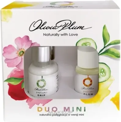 Набор сывороток для лица Olivia Plum Drip & Glow увлажняющая и для сияния с мочевиной и пантенолом 2x15 мл