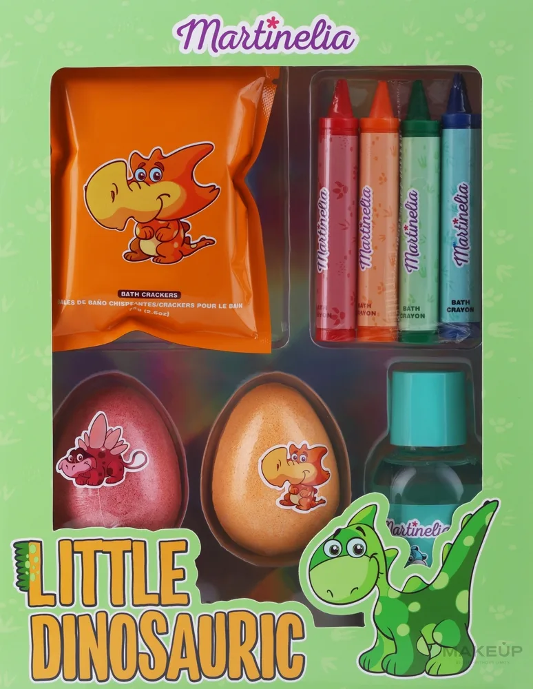 Детский набор для купания Martinelia Little Dinosauric из 8 средств гель бомбочки и мелки для ванны