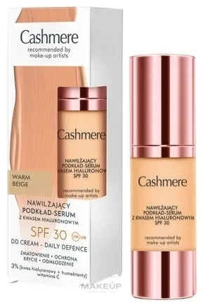 Увлажняющая сыворотка-основа под макияж Dax Cashmere с гиалуроновой кислотой SPF30 30 мл, оттенок 03 - Warm Beige