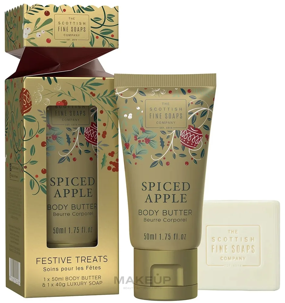 Набор для ухода за телом Scottish Fine Soaps Spiced Apple Festive Treats масло для тела 50 мл и мыло 40 г