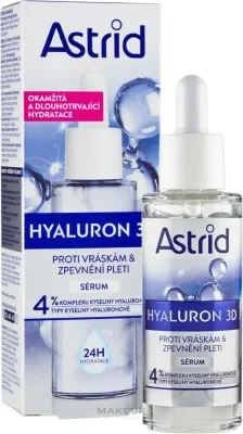 Сыворотка для лица Astrid Hyaluron 3D антивозрастная укрепляющая с 4 формами гиалуроновой кислоты и коллагеном 30 мл