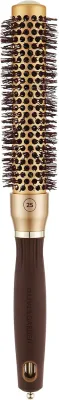 Круглая щётка для укладки волос Olivia Garden Expert Blowout Speed Wavy Bristles Gold Brown 25 мм