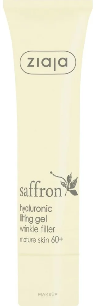Гель для лица Ziaja Saffron Hyaluronic с гиалуроновой кислотой пептидами и шафраном для зрелой кожи 60+ 30 мл