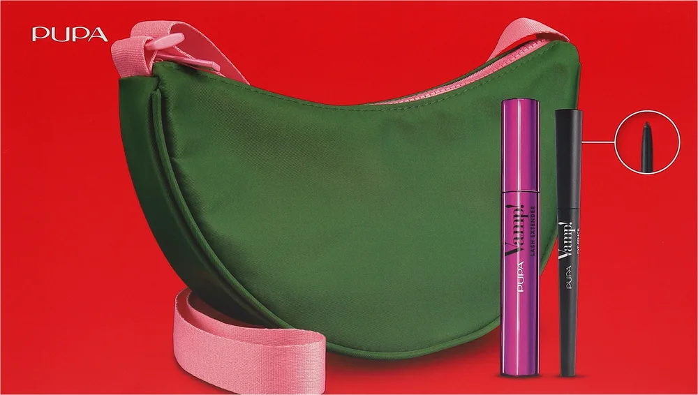 Набор для макияжа глаз Pupa Vamp! Lash Extender: тушь для ресниц 14 мл, карандаш и косметичка