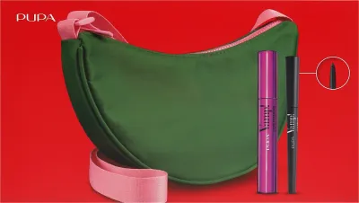 Набор для макияжа глаз Pupa Vamp! Lash Extender: тушь для ресниц 14 мл, карандаш и косметичка