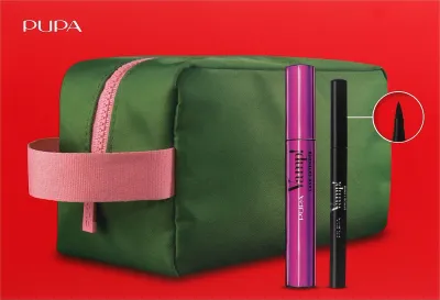Набор для макияжа глаз Pupa Vamp! Lash Extender Mascara: тушь 14 мл, подводка-фломастер 1,1 мл