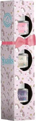Детский набор лаков для ногтей Snails Mini Unicorn на водной основе смываемые водой 3x5 мл