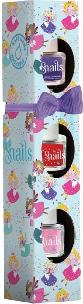 Набор детских лаков для ногтей Snails Mini Fairyland 3 оттенка по 5 мл на водной основе