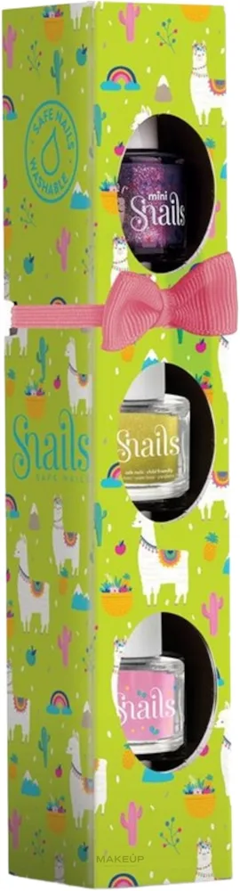 Набор детских лаков для ногтей Snails Mini Lama 3 оттенка по 7 мл на водной основе