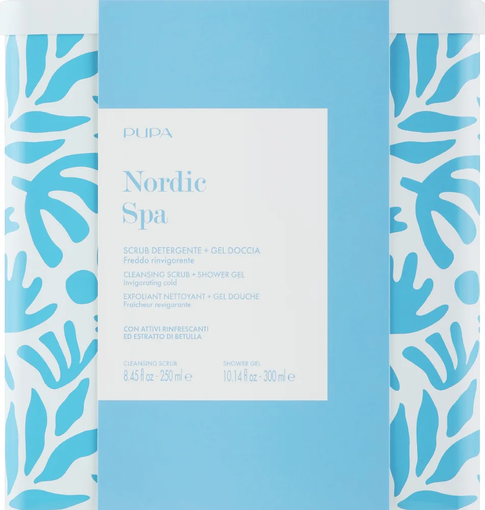 Набор для тела Pupa Nordic Spa тонизирующий гель для душа и сахарный скраб 300+250 мл