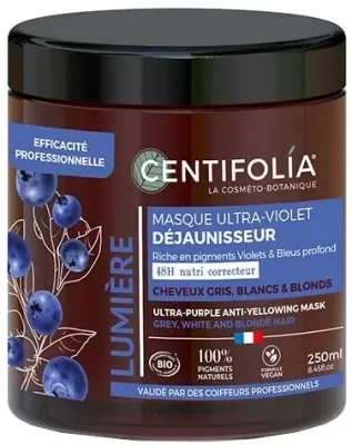 Тонирующая маска для светлых волос Centifolia Ultra-Purple против желтизны, экстракт фиолетового батата, черники, гардении, 250 мл