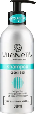 Шампунь Vitanativ Hair Smoothing разглаживающий, с экстрактами льна, шиповника и конопли, против пушения, 300 мл
