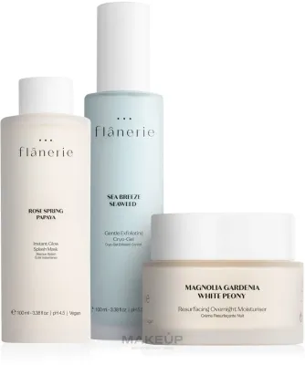 Набор для лица Flanerie Night Spa ночной крем крио-гель и маска с кунжутом и маслом ши 45+100+100 мл