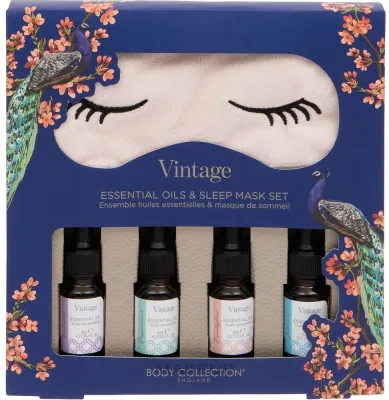 Набор Technic Cosmetics Vintage эфирное масло лаванды 8 мл масло мяты 8 мл маска для сна и другие средства