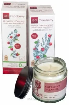 Набор GoCranberry Winter Relax крем для рук и ногтей 50 мл крем для стоп с мочевиной 50 мл и свеча 120 мл