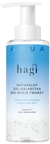 Натуральный гель-желешка для мытья лица Hagi Aqua Zone с ксилитолом и рисовым протеином, 150 мл