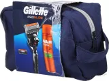 Мужской набор Gillette Proglide гель для бритья с миндальным маслом бритва и косметичка 200 мл уценка — фото 3