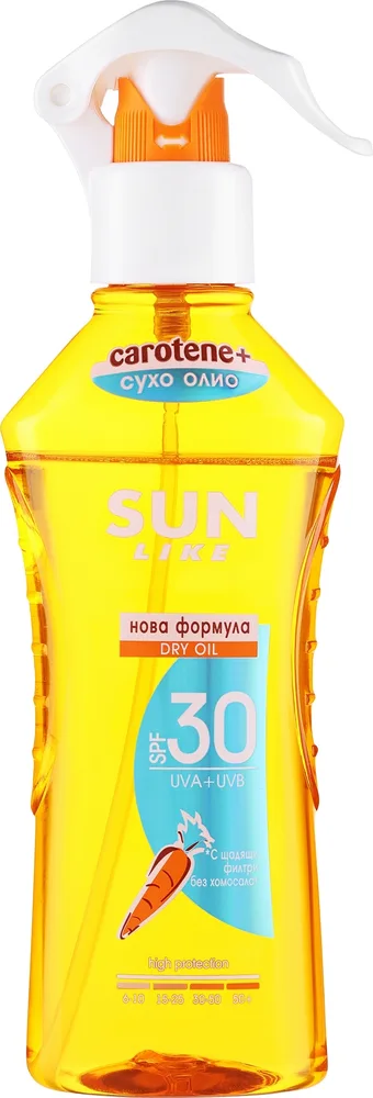 Солнцезащитное сухое масло-спрей для тела Sun Like Dry Oil Spray SPF30