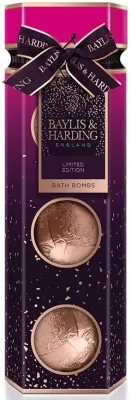 Набор бомбочек для ванны Baylis & Harding Wild Fig & Pomegranate Limited Edition 3 шт по 100 г