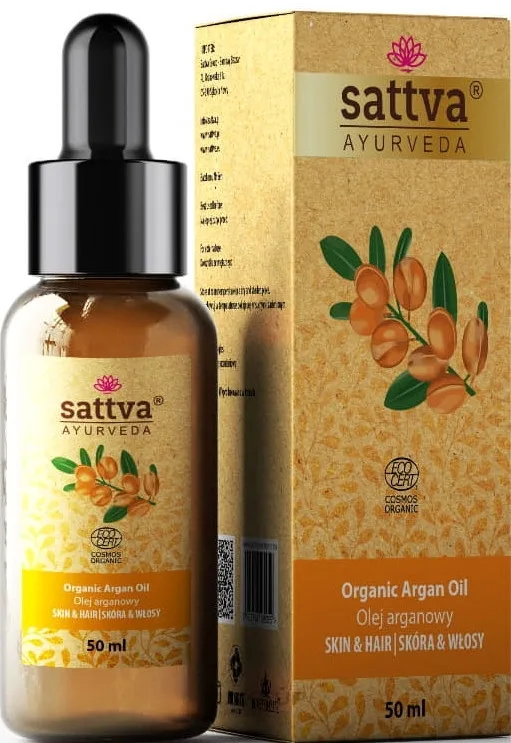 Органическое аргановое масло для лица тела и волос Sattva Ayurveda Organic Argan