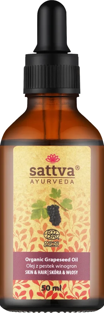 Органическое масло виноградных косточек для лица и тела Sattva Ayurveda Organic