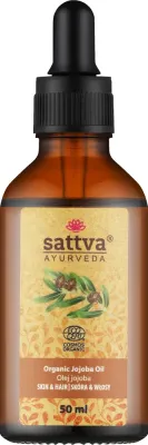 Органическое масло жожоба для лица тела и волос Sattva Ayurveda Organic Jojoba