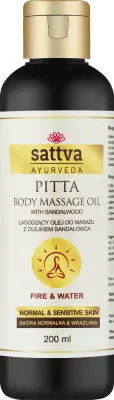 Органическое масло для массажа тела Sattva Ayurveda Pitta с сандалом и розой